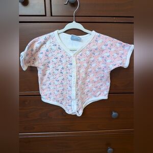Vintage Baby Superstore Mother Goose Onesie Pink Sz 18mo
